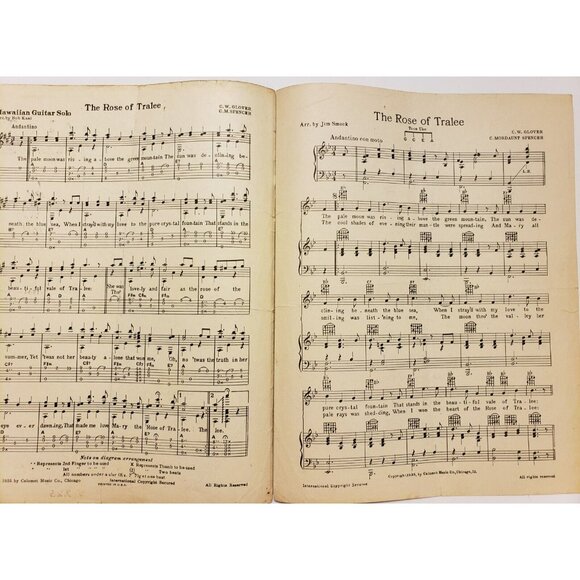 Sheet Music- Rose of Tralee by Lou Breese VINTAGE 1935 - Picture 3 of 4